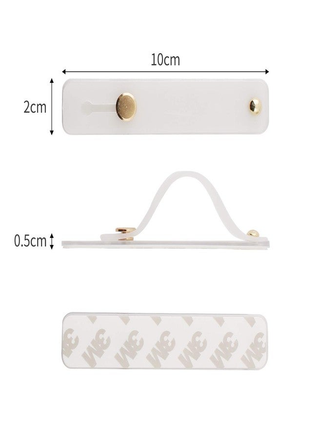 Yetaida Removable and Reusable Cell Phone Grip Strap, Telescopic Finger Strap Bracket Universal Silicone Phone Stand Holder with Portable Phone Finger Stretching Loops (White) - Image 3