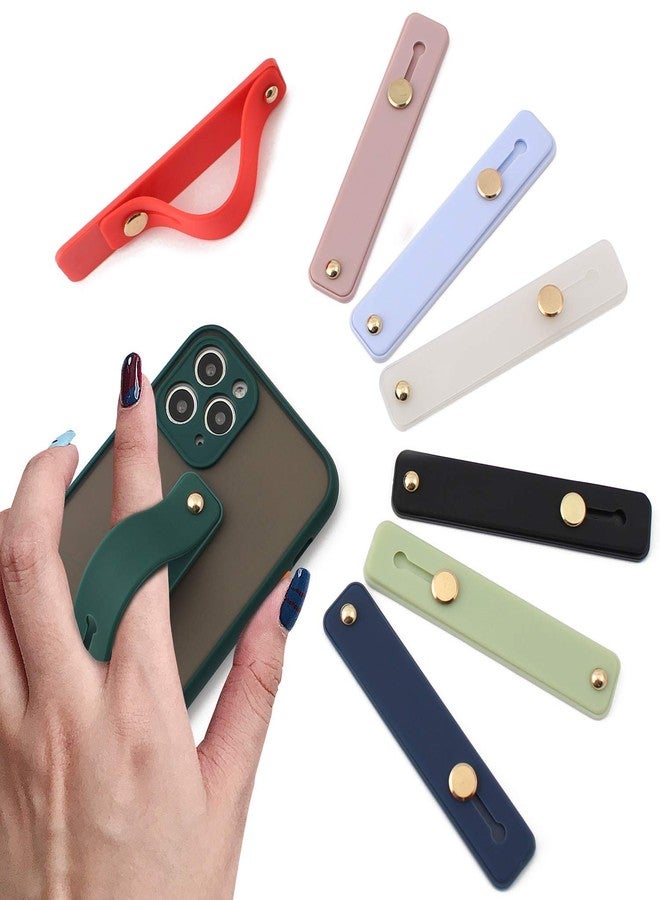 Yetaida Removable and Reusable Cell Phone Grip Strap, Telescopic Finger Strap Bracket Universal Silicone Phone Stand Holder with Portable Phone Finger Stretching Loops (White) - Image 2