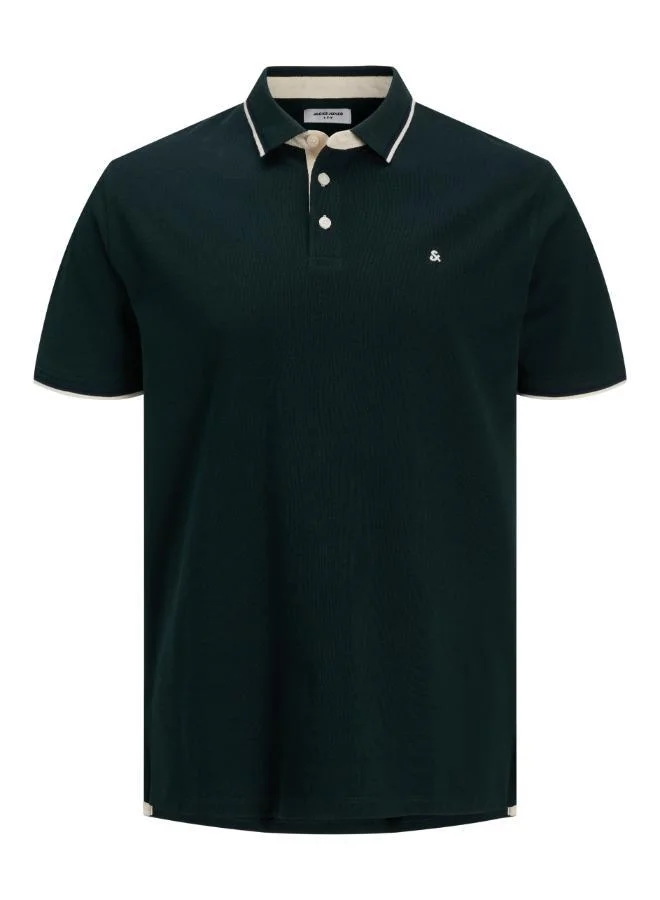 JACK & JONES  Solid Plus size Regular Fit Polo for Men | Best Price UAE
