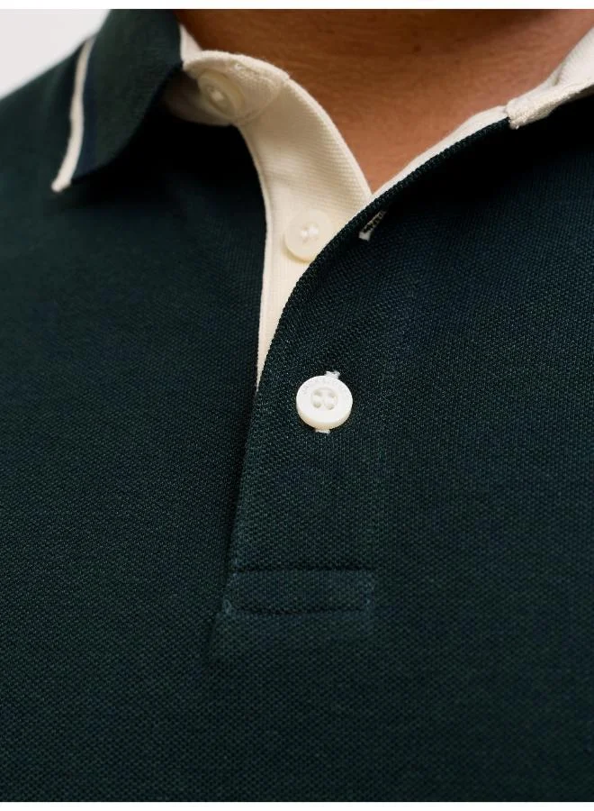JACK & JONES  Solid Plus size Regular Fit Polo for Men | Best Price UAE