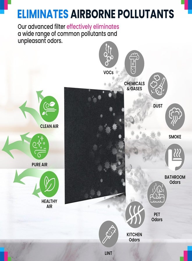 Bagean Activated Carbon Pre Filter - Compatible with Winix Filter Replacement 115115 Size 21 - Fits Plasmawave C535 5300-2 6300-2 Air Purifier Series - Filters Odors and Freshen the Air (8-Pack) - Image 4