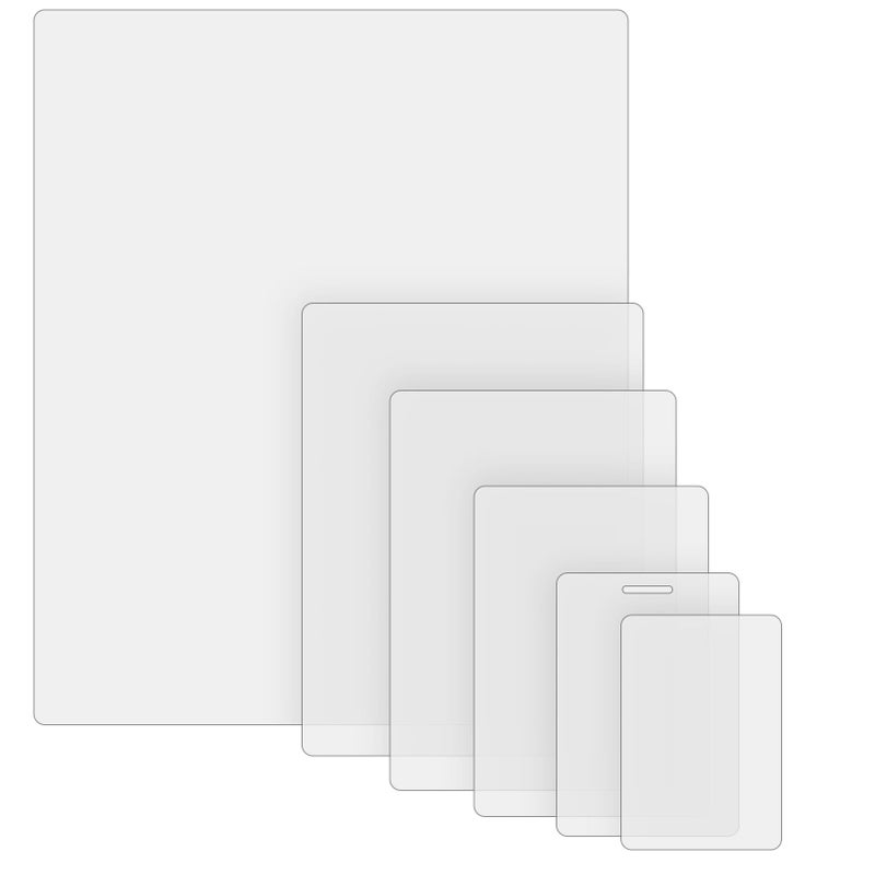KTRIO 5 Mil Laminating Sheets 150 Pack, Various Sizes Thermal Laminating Pouches, Clear Laminate Sheets for Letter Size, Photos, Notecards, ID Badges, Business Cards, Compatible with Laminators - Image 1