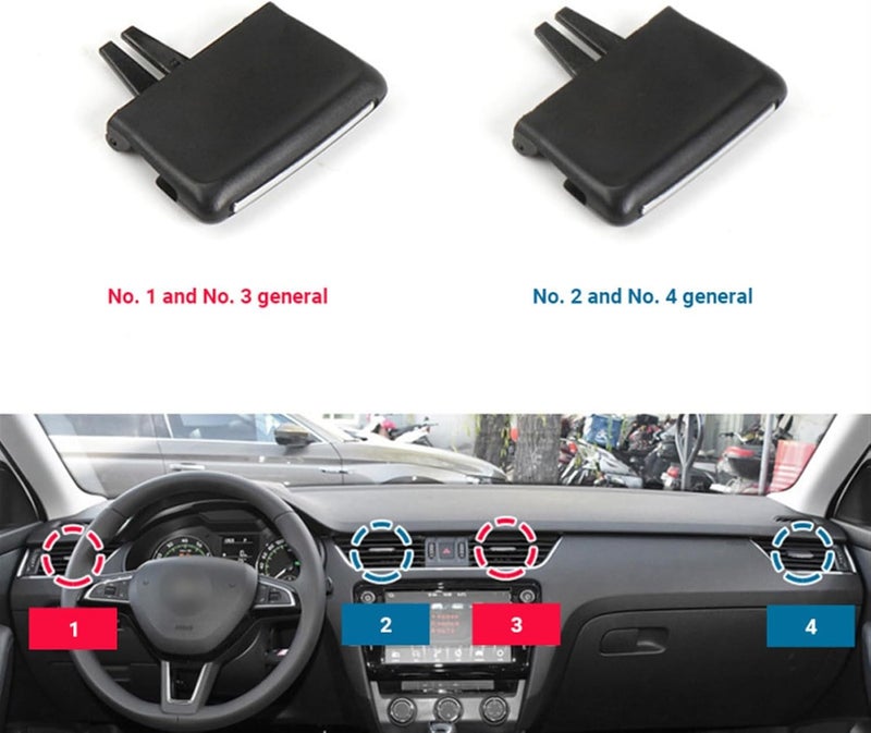 Wivplex Air Vent Outlet Tab Clip for Skoda Octavia - Image 5