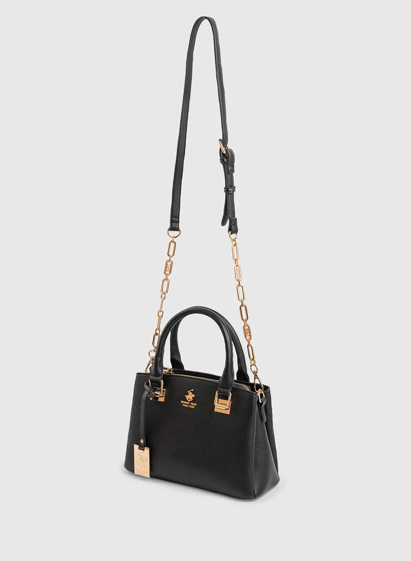 BEVERLY HILLS POLO CLUB Textured Satchel Bag