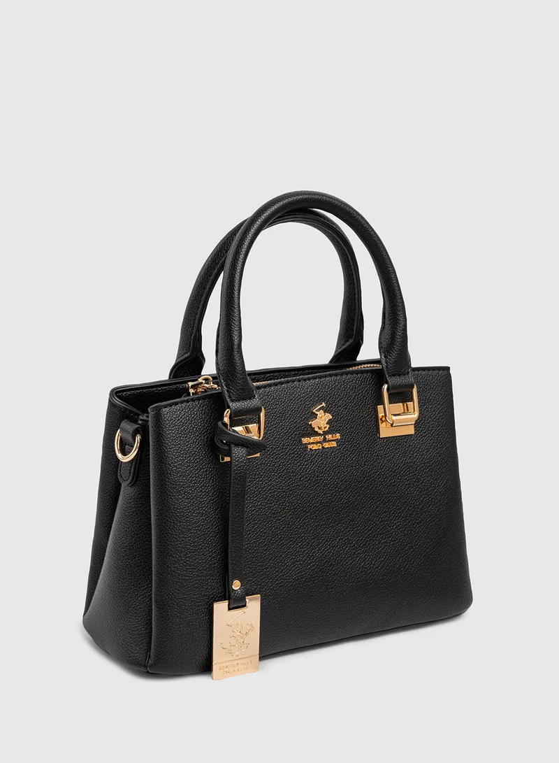 BEVERLY HILLS POLO CLUB Textured Satchel Bag