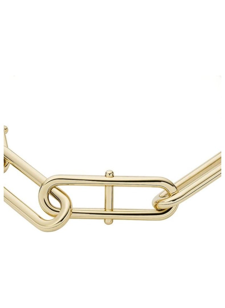 FOSSIL - Bracelet for Women Heritage, Length: 190mm, Width: 8.5mm Gold Stainless Steel Bracelet, JF04234710 - Image 1