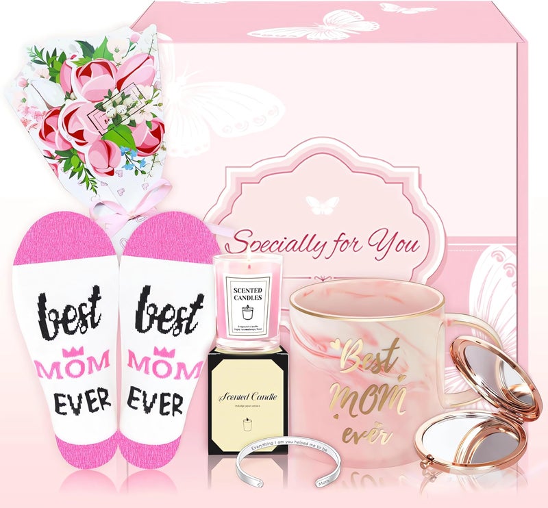 Nemlistey Mom Birthday Gifts, Mothers Day Gifts for Mom, Get Well Soon Gift Basket, Self Care Gift for Wife, Grandma, Daughter, Friends, Happy Birthday Gift for Women with 12 Oz Ceramic Mug, Bracelet - Image 1