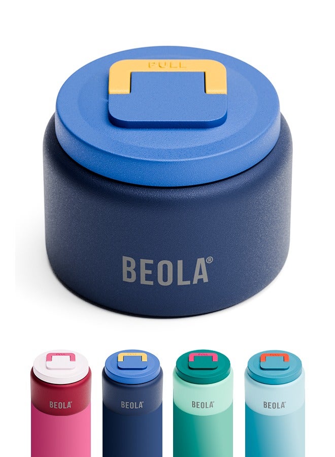 BEOLA 240ml Replaceable Nesting Food Jar for Lunch Box, Thermos Stainless Steel Double Wall Insulated Travel Food Flask for Kids, 8oz (Pixel Play) - Image 1