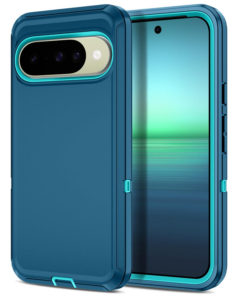 I-HONVA for Google Pixel 10 Case/Pixel 10 Pro Case Shockproof Dust/Drop Proof 3-Layer Full Body Protection [Without Screen Protector] Rugged Heavy Duty Cover for Pixel 10/10 Pro,Turquoise - Image 1