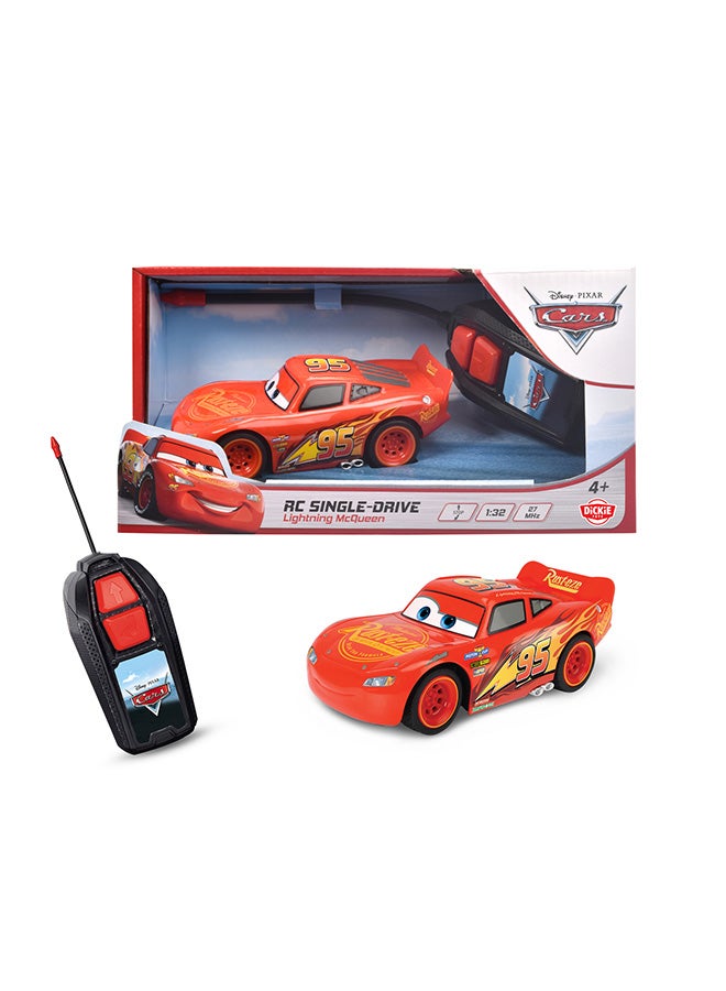 Jada Toys Item 203081008-Disney 203081008 Car Radio Controlled Lightning McQueen 1:32 Radio Controlled Version of Disney Cars Blitz McQueen with Turbo Function, 1 K, 27 MHz, Scale 1:32, 14 cm, Ages 4 and Above - Image 2