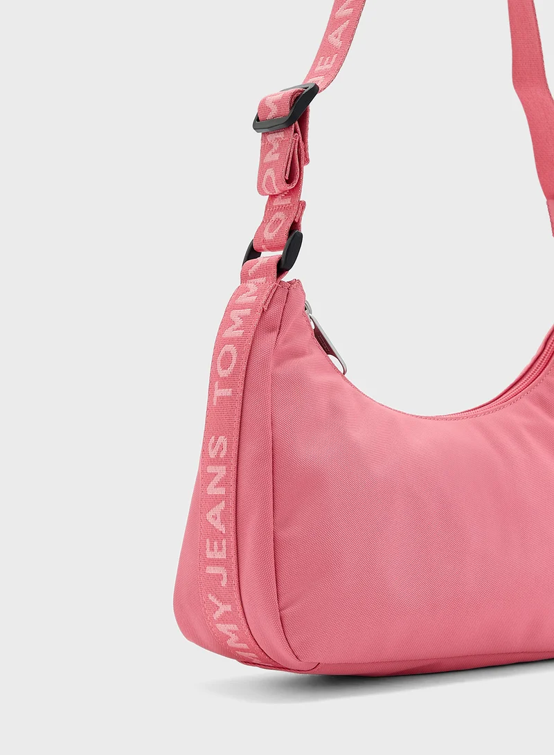 تومي جينز Logo Detail Top Handle Satchel
