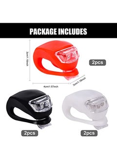 Generic Pram Light Pack of 6 Silicone Pram Lights LED Flashing Light School Bag Safety Light Running Light Pet Light for Joggers Children's Backpack Pram Dog Light Pendant  - Image 2