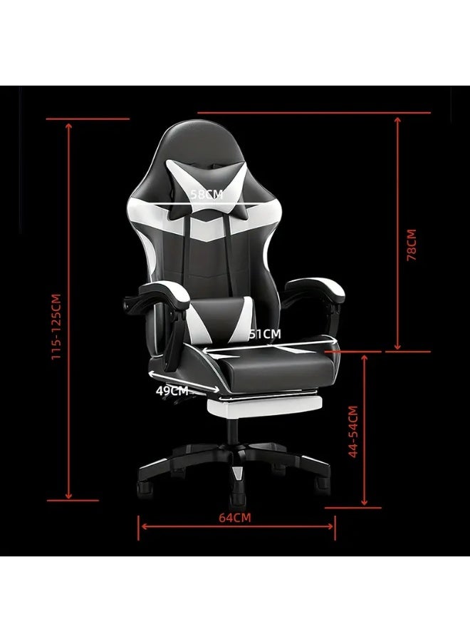 Generic High Back Gaming Chair with Adjustable Headrest – Ergonomic Computer Chair with Lumbar Support, Reclining Backrest & Padded Armrests – Swivel Racing-Style Gamer Seat  - Image 4