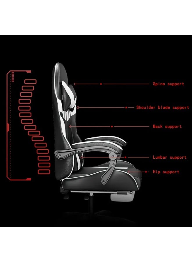 Generic High Back Gaming Chair with Adjustable Headrest – Ergonomic Computer Chair with Lumbar Support, Reclining Backrest & Padded Armrests – Swivel Racing-Style Gamer Seat  - Image 3