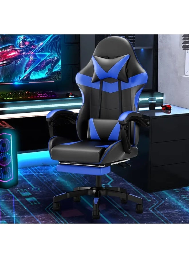 Generic High Back Gaming Chair with Adjustable Headrest – Ergonomic Computer Chair with Lumbar Support, Reclining Backrest & Padded Armrests – Swivel Racing-Style Gamer Seat  - Image 1