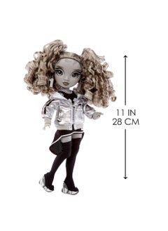 RAINBOW HIGH Shadow S1 Nicole Steel Grayscale | 11 inch Fashion Doll | 2 Titanium Designer Outfits to Mix & Match with Accessories | Material : Plastic  - Image 4