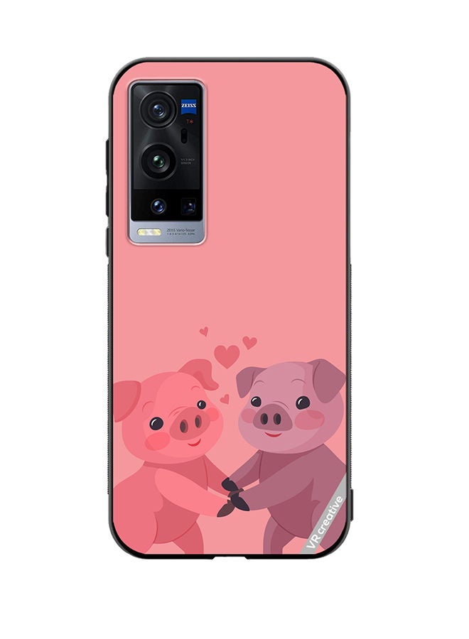 VR CREATIVE Protective Case Cover For Vivo X60 Pro Plus Love Pig Design Multicolour - Image 1