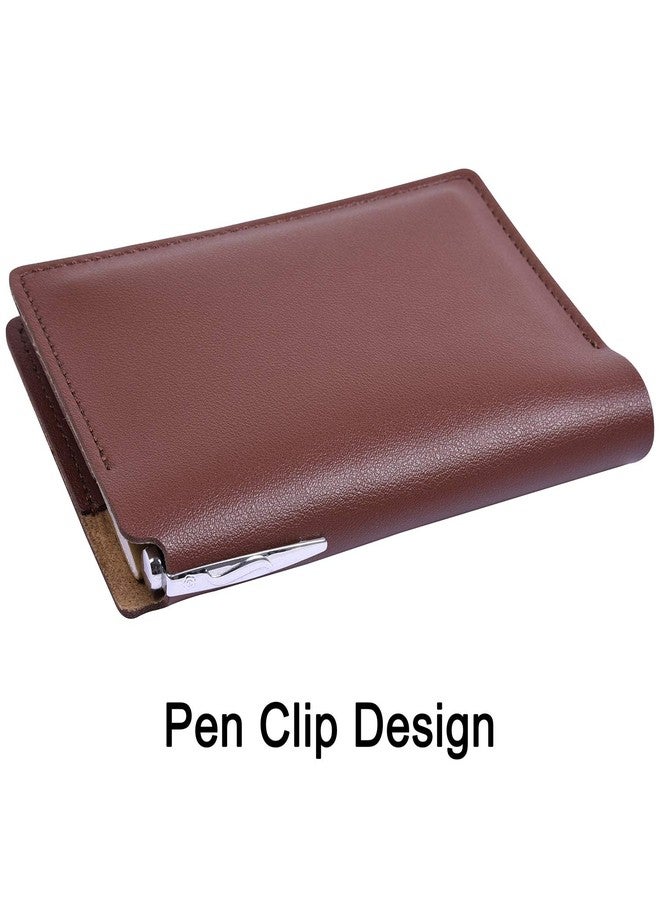Wisdompro Journal Cover, 2 Pack PU Leather Notebook Cover for Field Notes,or other 3.5" x 5.5" Pocket Notebooks - Brown - Image 4