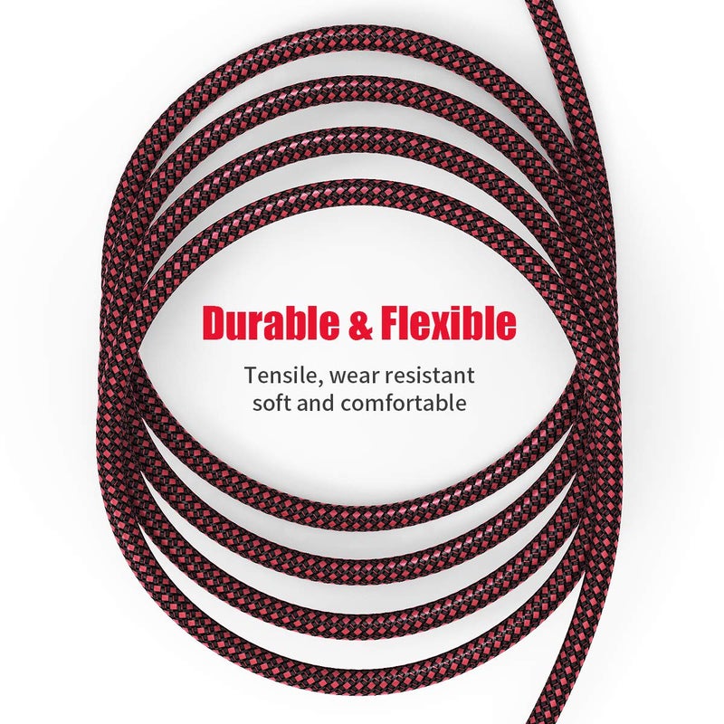 BIFALE 15ft 2Pack Nylon Braided Microphone Cable - Balanced XLR Female to 1/4" TRS Heavy Duty Mic Cable - Image 3