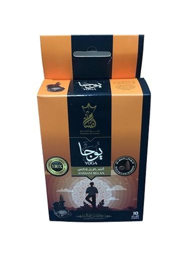 بخور أنسام بخور يوجا – أنسام (10 أقماع) – هرمي ذكي الاشتعال طويل المدة مع دخان انسيابي للتأمل والاسترخاء - Image 2