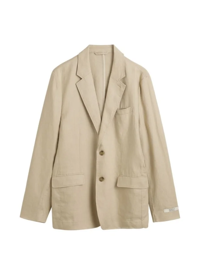 غانت Regular Fit Garment Dyed Linen Blazer