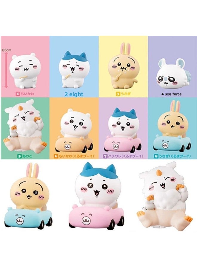 Self-mocking Bear Little White Bear Greedy Bear Defined Cartoon Cute Vinyl Doll Doll Hand-made Ornaments Blind Box 