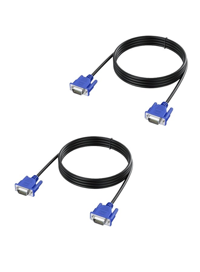 Taimi 2-pices VGA Male To Male Cable 1.8m - Black/Blue - Image 1