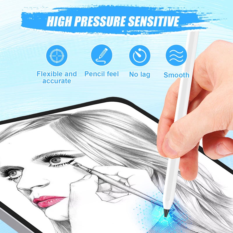 REEYEAR Upgraded Pencil Tips fits for Apple 2nd 1st Gen iPad Pro Pencil,0.78mm No Wear Out Fine Point Precise Control Apple Pen Tip,Longer Tips High Strength Material,Black - Image 3