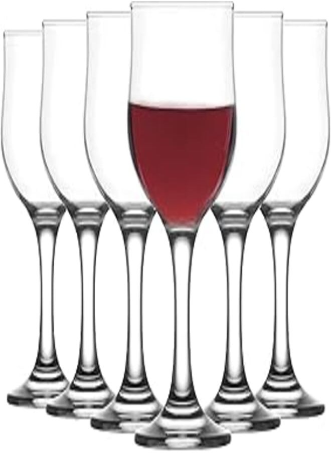 LAV LAV NEVACAR Glass / 240 cc - 8.25 Oz/Elegant design, Trusted Brand, Attractive shape of Sparkling Drink, Smoothies, Juices, Cocktails/High Quality Materials 
