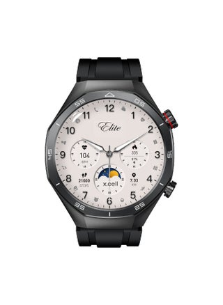 Xcell Elite7 Smartwatch, 1.52" HD Display, Bluetooth Calling, Wireless Charging, Heart-Rate/BP/SpO₂, Multi Language, IP67, 7 Days Battery, iOS/Android Compatible Black Silicon Strap - pzsku/ZBC34B35951D870CC9107Z/45/1749029600/79f57301-fdd1-4b23-9eed-6b4d2a63fd3d