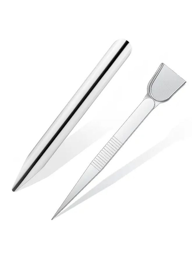 Combination Spatula And Tweezers With Spoon For Jewelry Making - Image 2