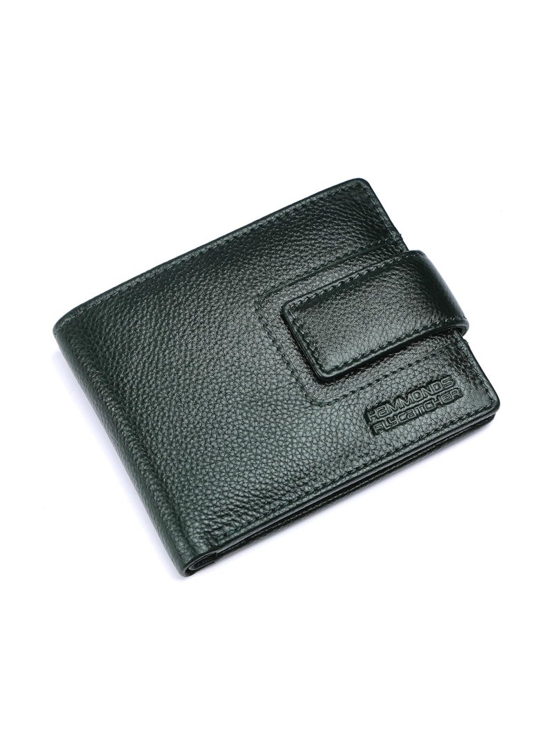 HAMMONDS FLYCATCHER - HAMMONDS FLYCATCHER Genuine Leather Wallet for Men, RFID Protected Leather Purse for Men, Money Purse for Men, 6 Card Slots, 1 ID Slot, Coin Pocket, Hidden Pockets, Metal Snap Button - Sea Green - Image 1