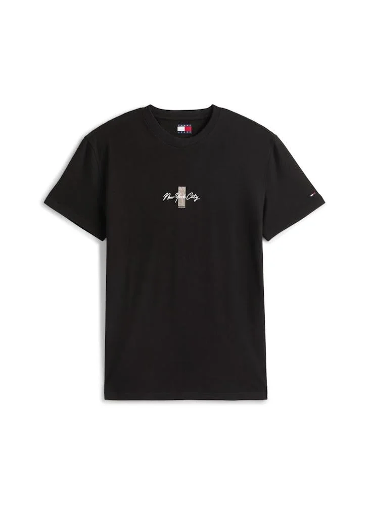TOMMY JEANS  Signature Logo Embroidery Crew Neck T-Shirt for Men | Best Price UAE