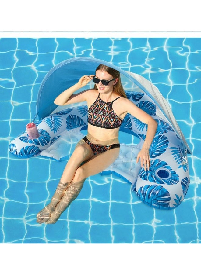 Generic Oversized Thickened Inflatable Pool Lounger – Adult Floating Chair for Men & Women, Lay Flat Design  - Image 1