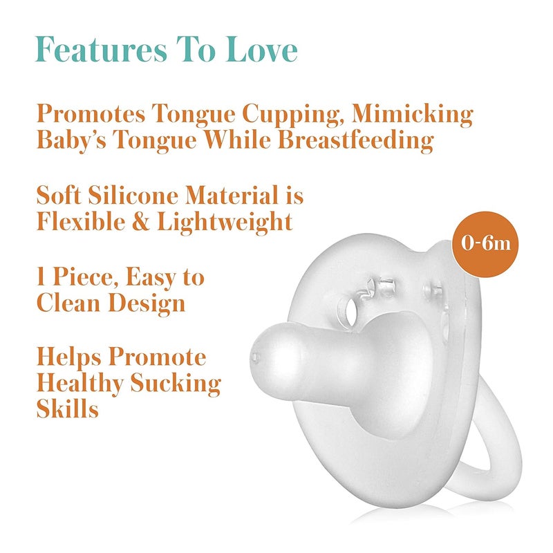 Evenflo Feeding Balance Plus Stage 1 Cylindrical Baby Newborn and Infant Pacifier  Developed with Pediatric Feeding Specialists  0 to 6 Months Pack of 6 - Image 5
