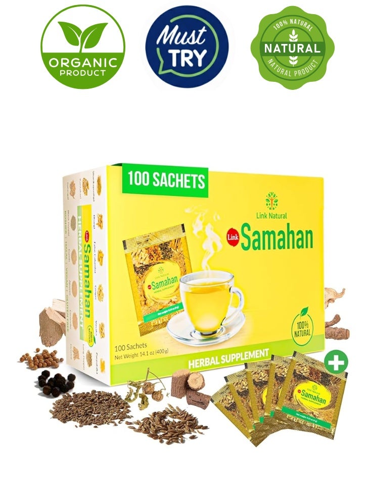 SAMAHAN Instant Ayurvedic Care Extract Of 14 Herbs (100 Sachets) - Image 1