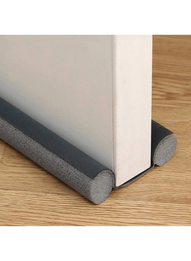 Door Draft Stopper, Sound Proof Weather Stripping Blocker 95cm Insulating Dust Proof Double Sided Adjustable Blocker (Color : Gray, Size : 1 pcs)  - Image 1