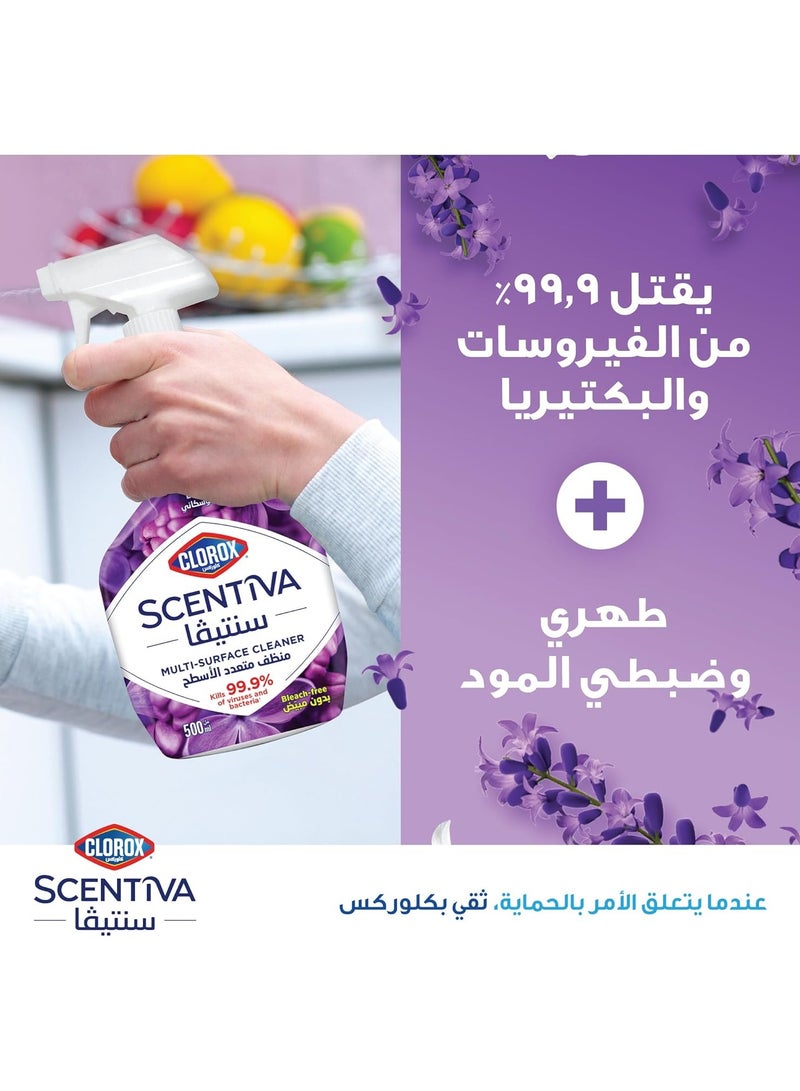 Clorox Scentiva Multi-Surface Cleaner, Relaxing Lavender Scent, Bleach Free, 500ml - Image 3
