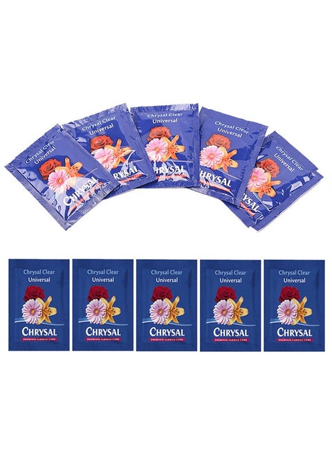 Clear Flower Food Packets for Flower Arrangements & Bouquets， Fresh Flower Arrangements Supplies，Flower preservative and nutrient solution to prolong the life of flowers (5g, 10 packs)