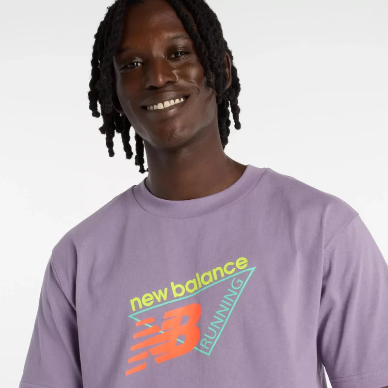 New Balance Candied Violet Classic Tri-Logo T-shirt for Men | Best Price UAE