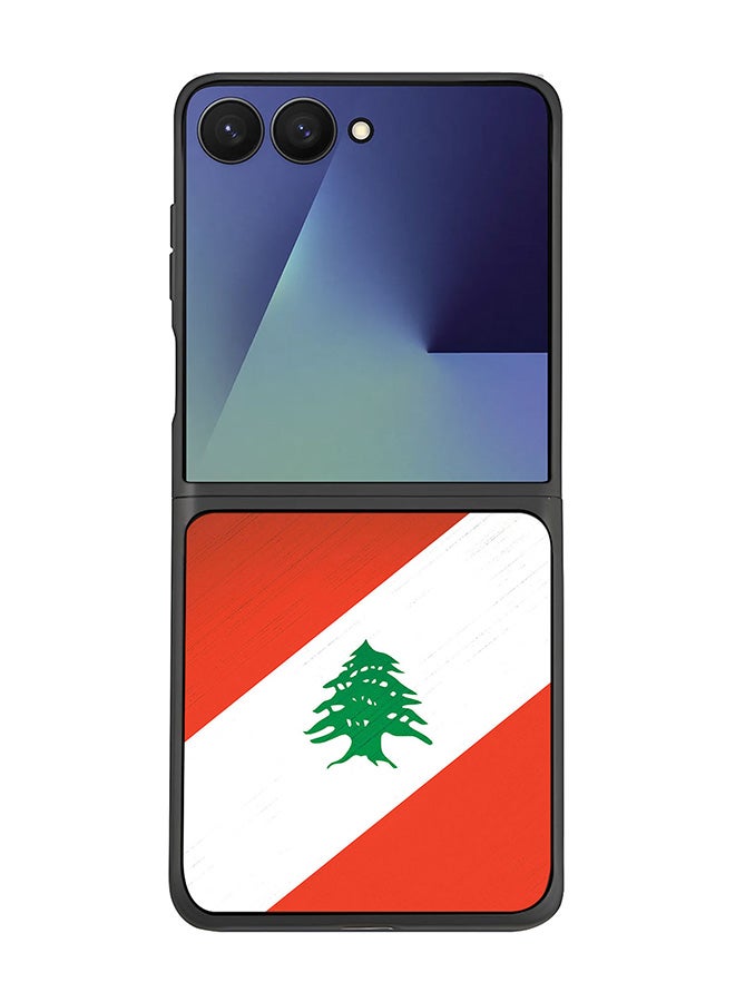 Stylizedd For Samsung Galaxy Z Flip7 Case,Slim fit Camera Protection, Shockproof Thin Phone cover  - Flag Of Lebanon