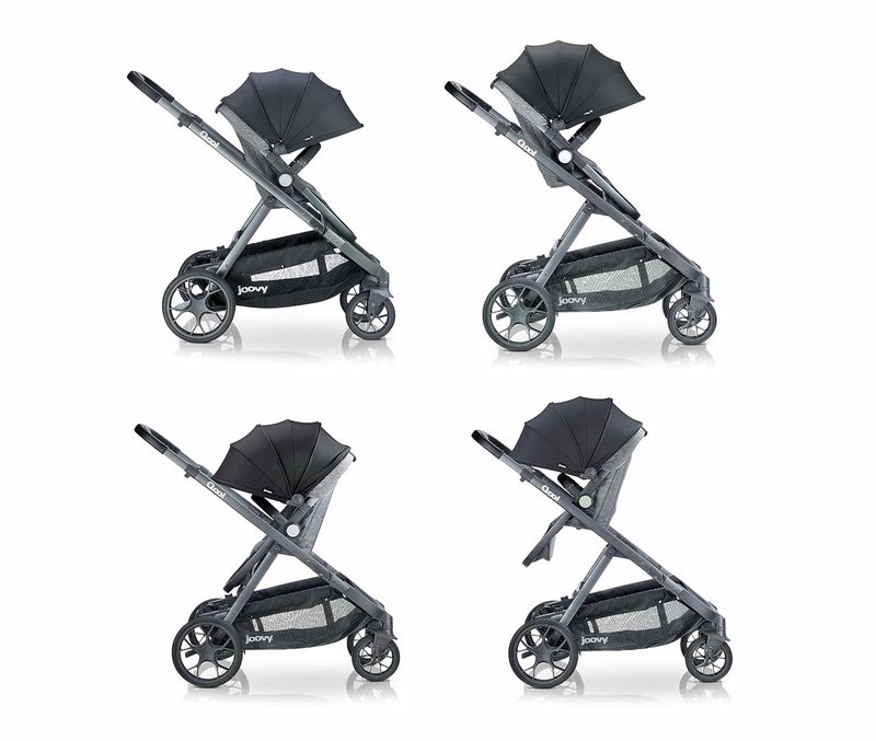 Joovy Qool Stroller Customizable Stroller Single Double Triple Black Melange - Image 3