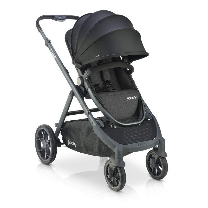 Joovy Qool Stroller Customizable Stroller Single Double Triple Black Melange - Image 1