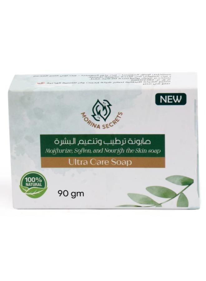 مورينا سيكرتس صابونة ترطيب وتنعيم البشرة بخلاصة زيت المورينجا ونوة التمر 90 جرام. - Image 1