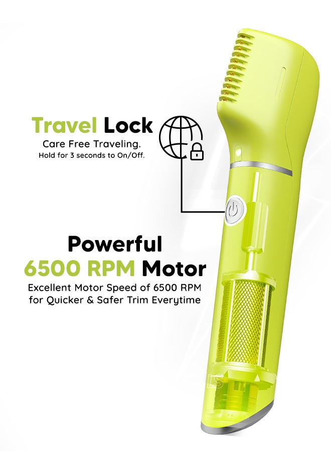 LetsShave مقلم كرات برو للرجال للأجزاء الخاصة، شفرات آمنة على البشرة 'R'، وقت تشغيل 90 دقيقة ومقاوم للماء، مقلم شعر العانة للرجال، مقلم الجسم للرجال، مربية الجسم للرجال، مقلم الفخذين - Image 5