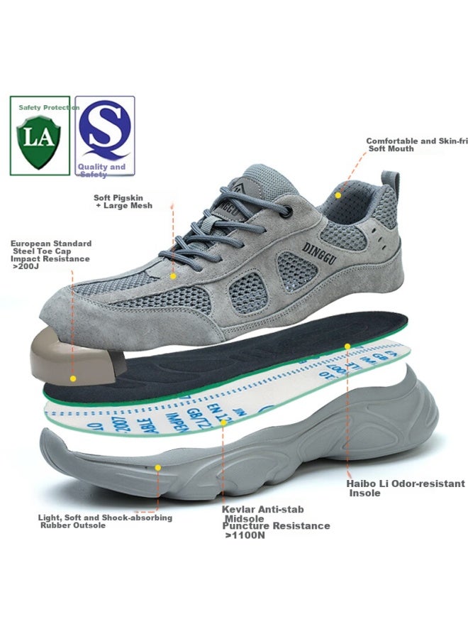 Dinggu Men'S Lightweight Breathable Soft Sole Anti-Slip Wear-Resistant Anti-Smashing Anti-Piercing Work Safety Shoes Jd1166Huiw41 - Image 4