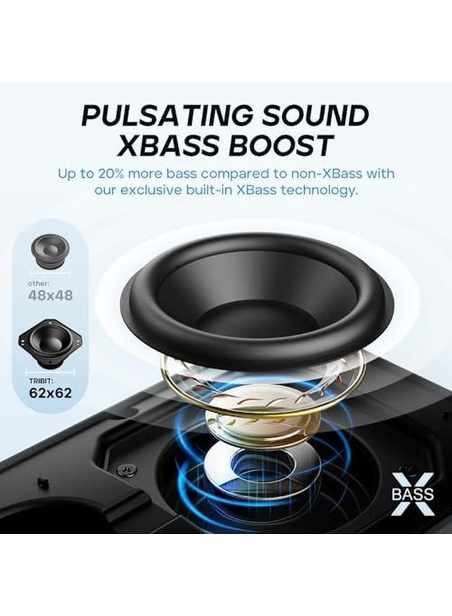 Tribit Stormbox Flow Bluetooth Speaker Portable Speaker With Xbass 30H Playtime Wireless Speaker Ip67 Waterproof Bluetooth 5.3 Tws Custom Eq Type C Speaker For Outdoor Travel Beach - Image 2