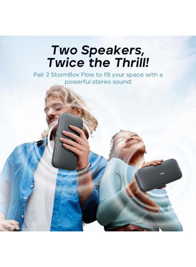 Tribit Stormbox Flow Bluetooth Speaker Portable Speaker With Xbass 30H Playtime Wireless Speaker Ip67 Waterproof Bluetooth 5.3 Tws Custom Eq Type C Speaker For Outdoor Travel Beach - Image 4