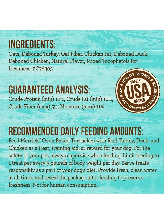 Merrick Oven Baked Natural And Crunchy Bag Of Treats, Turducken Recipe With Real Turkey, Duck, And Chicken - 11 oz. Bag - Image 4