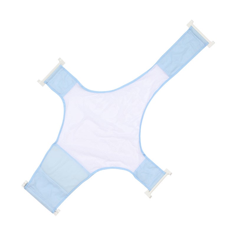 Children's Bath Net Baby Cross Bath Bed Baby Bath Net Bag Adjustable Bath Net Bath Bed Spot Wholesale(Single layer bath net Blue) - Image 5